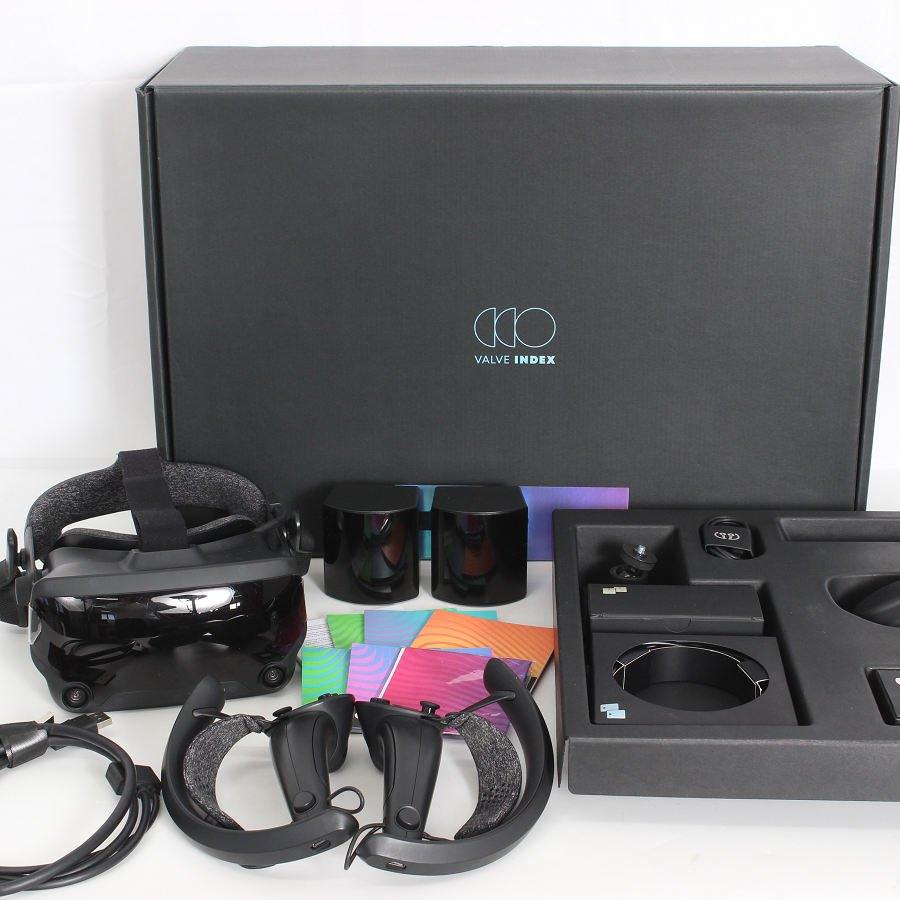 ボーナスストア+5％【美品】VALVE INDEX VRキット V003683-20 フルセット ヘッドマウントディスプレイ バルブ インデックス 本体 | 