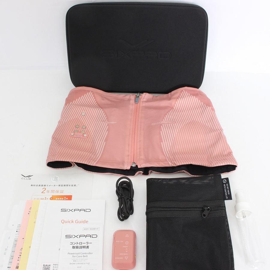 ボーナスストア+5％【美品】MTG SIXPAD Powersuit Core Belt SE-BS-05C-L ピンク EMS シックスパッド パワースーツ コアベルト 本体 | 