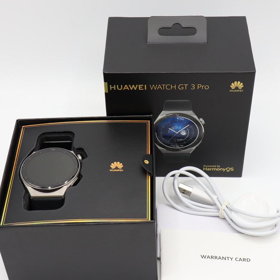 ボーナスストア+5％【美品】HUAWEI WATCH GT3 Pro 46mm ODN-B19 チタン アクティブモデル ブラック スマートウォッチ ファーウェイウォッチ 本体 | 