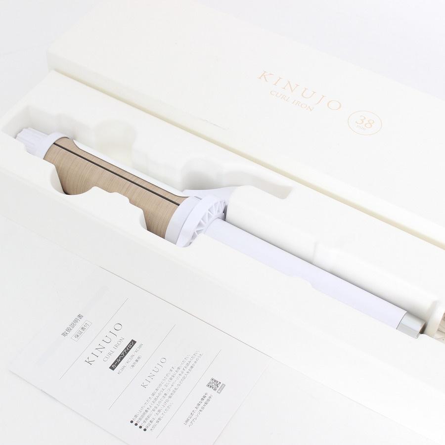 ボーナスストア+5％【美品】KINUJO CURL IRON KC38N ホワイト カールヘアアイロン キヌージョ 絹女 本体 | 