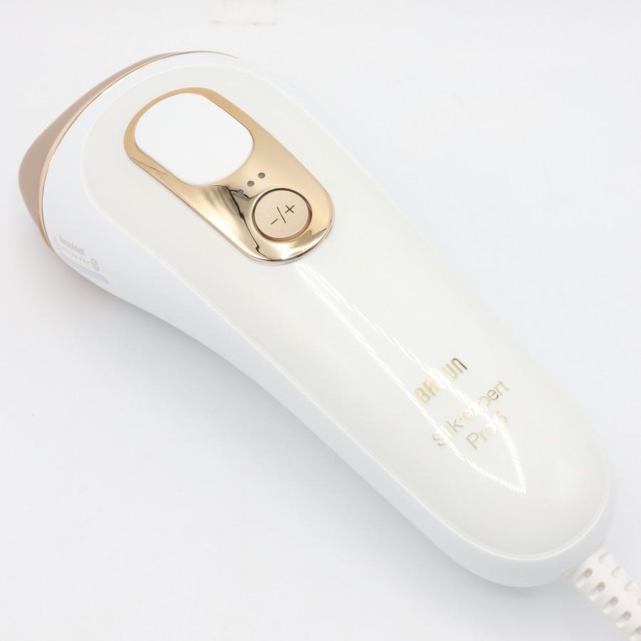 ボーナスストア+5％【美品】ブラウン シルクエキスパート Pro5 PL-5268 光美容器 ホワイト/ゴールド 脱毛器 本体 |  | 01