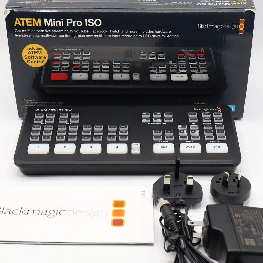 ボーナスストア+5％【美品】Blackmagic Design ATEM Mini Pro ISO ライブプロダクションスイッチャー ビデオミキサー ブラックマジックデザイン 本体 | 