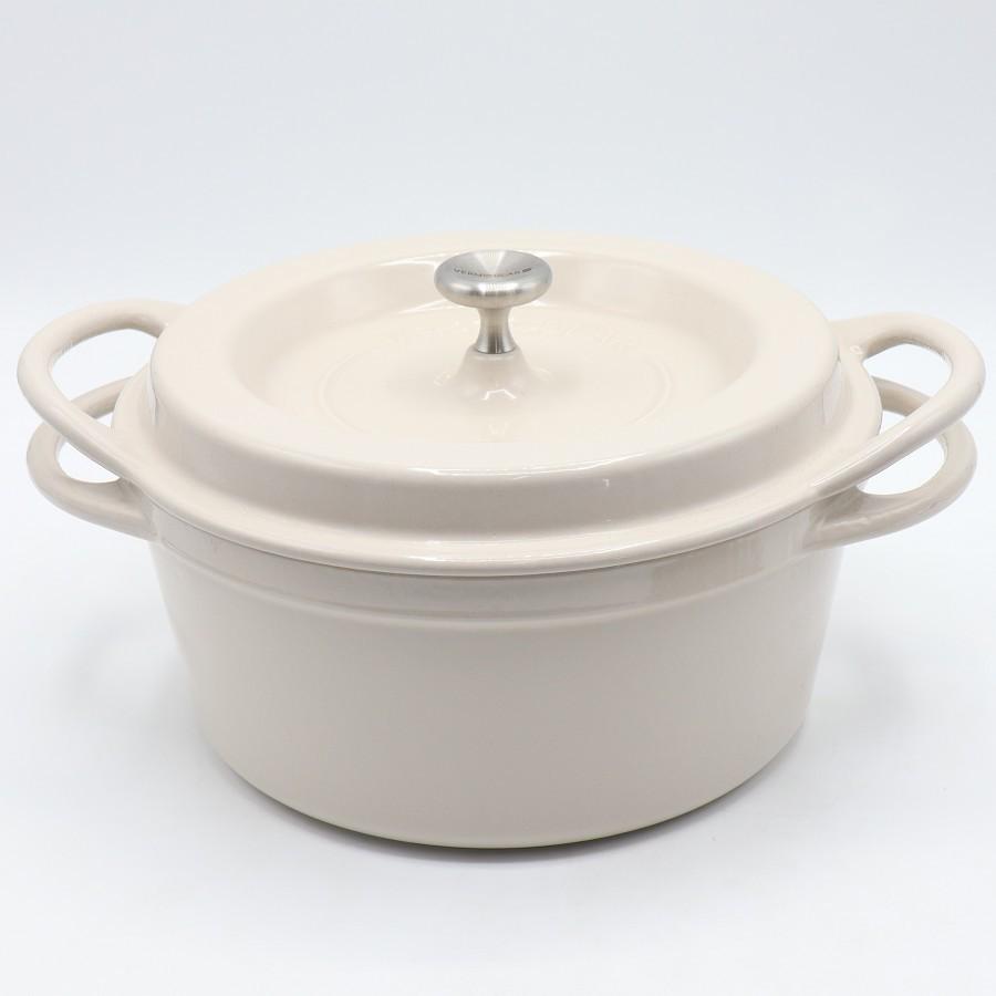 ボーナスストア+5％【美品】バーミキュラ オーブンポットラウンド 18cm マグネットトリベット付 NBG18R ナチュラルベージュ 無水 ホーロー 両手鍋 本体 |  | 01