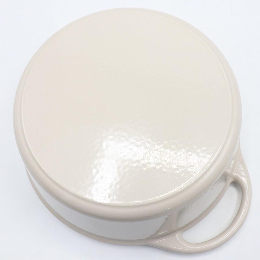 ボーナスストア+5％【美品】バーミキュラ オーブンポットラウンド 18cm マグネットトリベット付 NBG18R ナチュラルベージュ 無水 ホーロー 両手鍋 本体 |  | 04