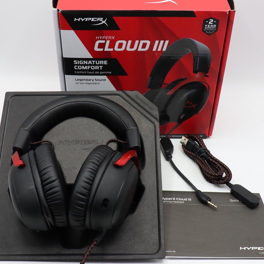 【ボーナスストア+5％】HyperX Cloud III 727A9AA Black-Red ゲーミングヘッドセット ハイパーエックス | 