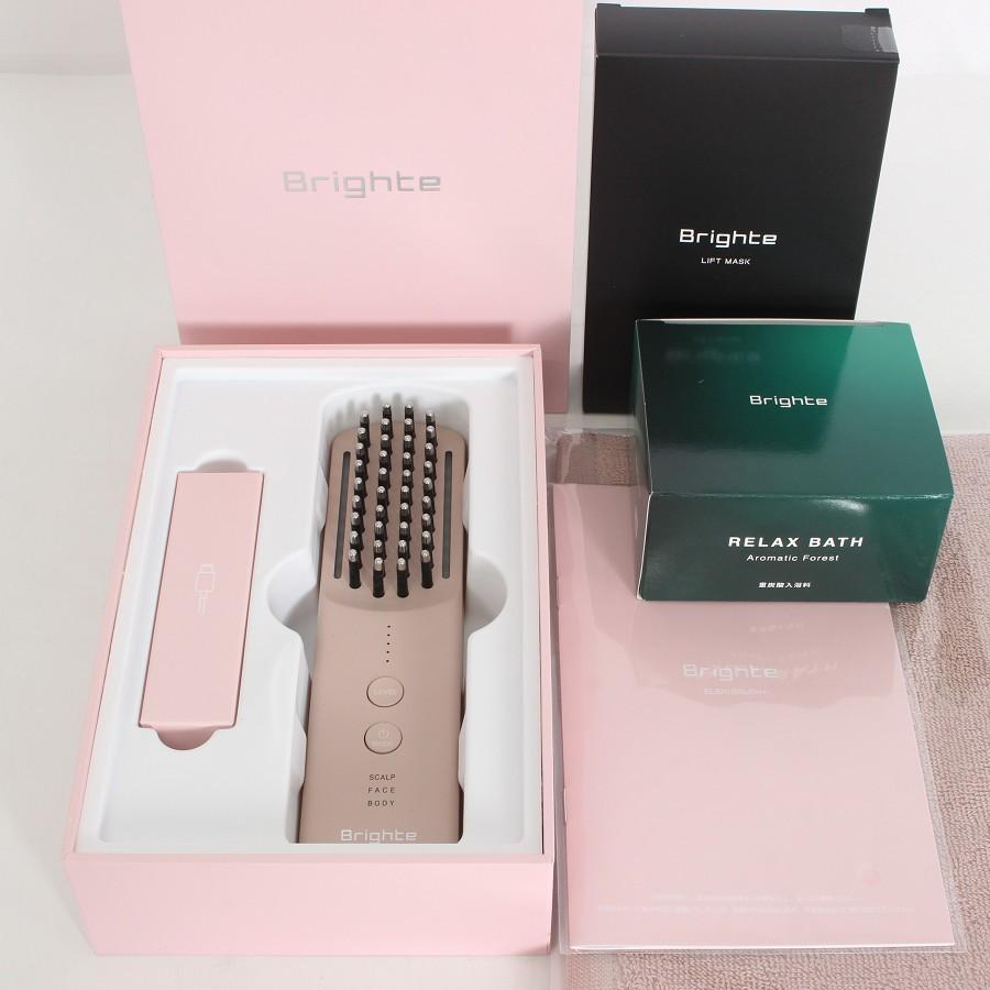 ボーナスストア+5％【新品】Brighte ELEKI BRUSH+ BRT-FSB180 ピンク 美顔器 EMS フェイスケア ブライト エレキブラシ 本体 | 