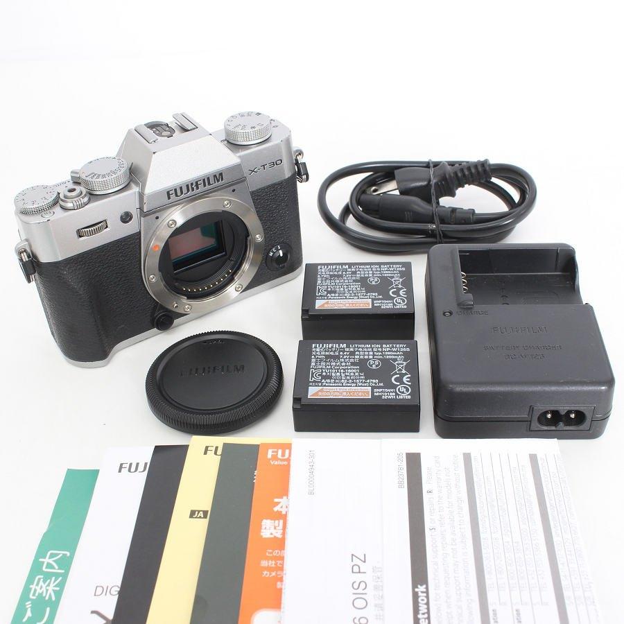 ボーナスストア+5％【美品】FUJIFILM X-T30 II ボディ シルバー 予備バッテリー付き ミラーレス一眼カメラ 富士フイルム 本体 | 
