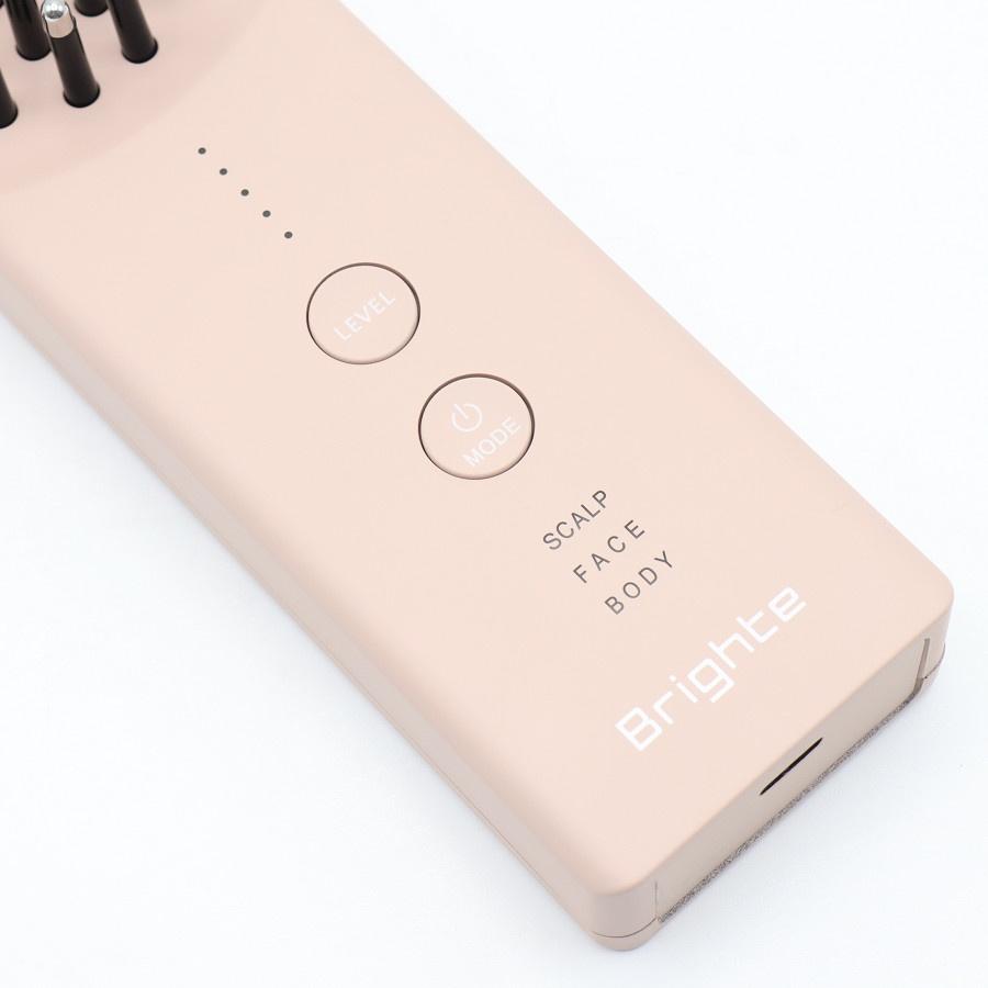 ボーナスストア+5％【美品】Brighte ELEKI BRUSH+ BRT-FSB180 ピンク エレキコーム付 美顔器 EMS フェイスケア ブライト エレキブラシ 本体 |  | 03