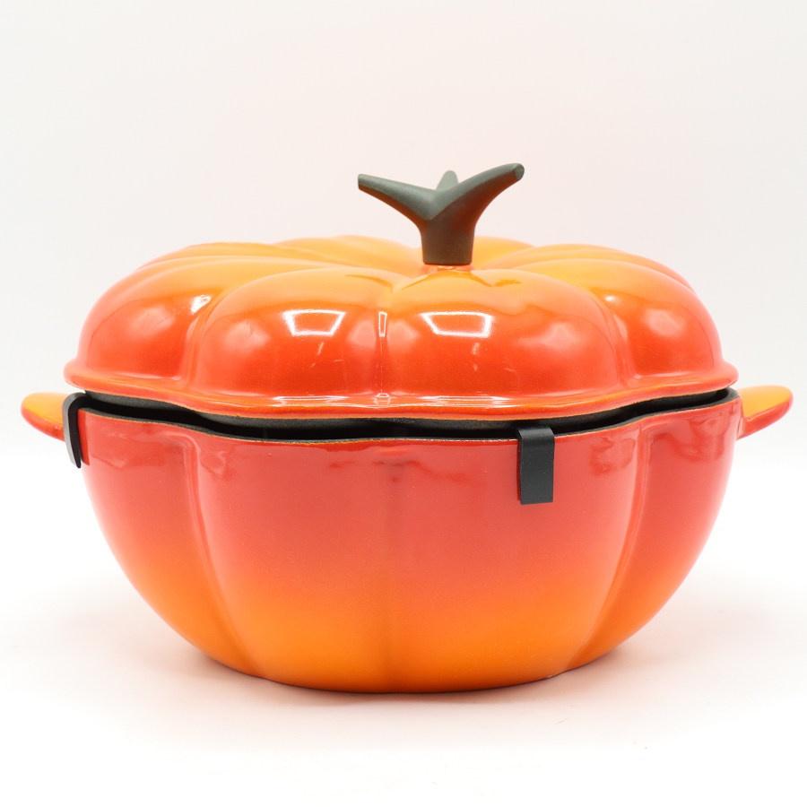 ボーナスストア+5％【新品】ル・クルーゼ ココット パンプキン 22cm ホーロー 両手鍋 |  | 02