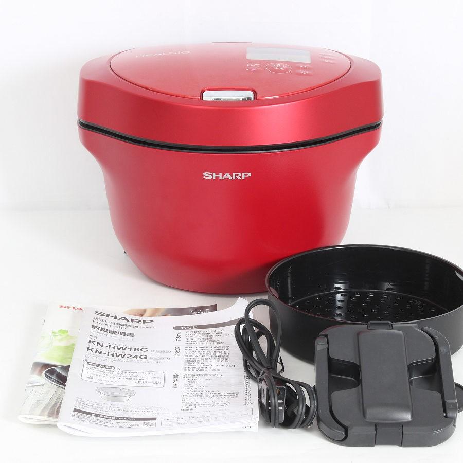 【ボーナスストア+5％】シャープ ヘルシオ ホットクック KN-HW24G-R レッド系 2.4L 水なし自動調理鍋 HEALSIO 電気圧力鍋 本体 | 