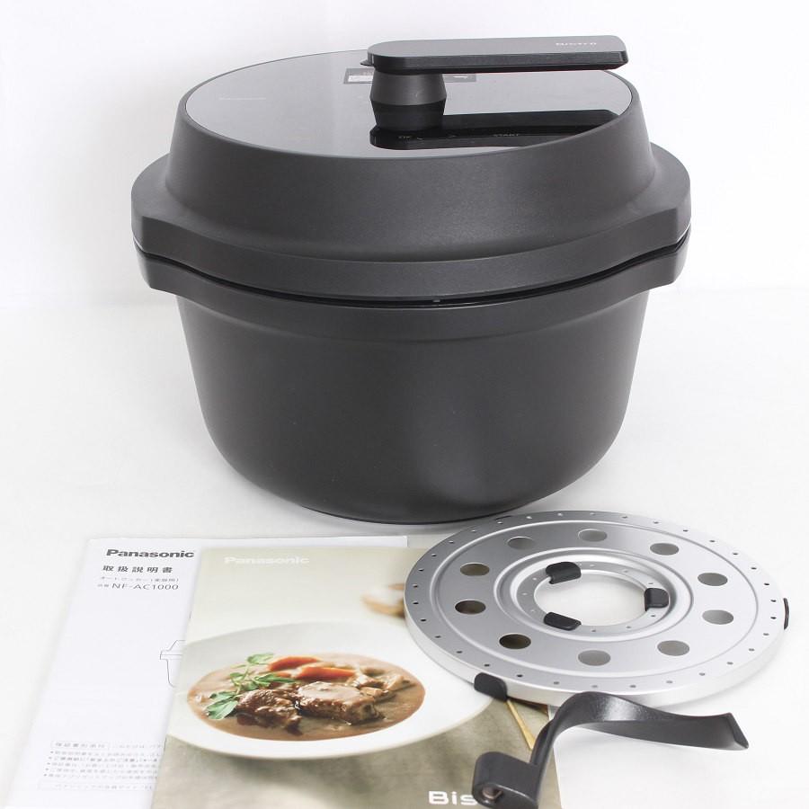 ボーナスストア+5％【美品】パナソニック ビストロ NF-AC1000-K ブラック 自動調理鍋 オートクッカー Panasonic Bistro 本体 | 
