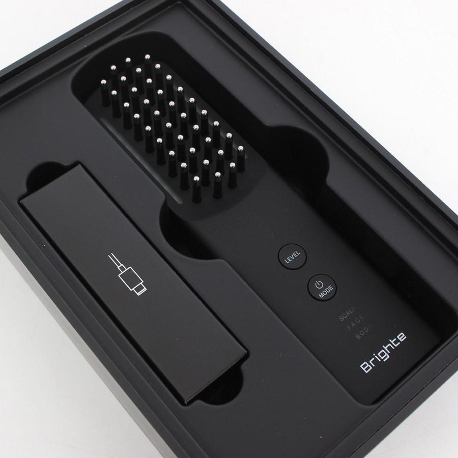 ボーナスストア+5％【新品】Brighte ELEKI BRUSH+ BRT-FSB180 ブラック 美顔器 EMS フェイスケア ブライト エレキブラシ 本体 |  | 01