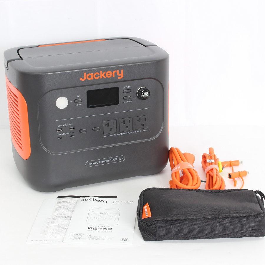 ボーナスストア+5％【美品】Jackery 1000 Plus JE-1000C 1264Wh ポータブル電源 蓄電池 非常用電源 ジャクリ 本体 | 