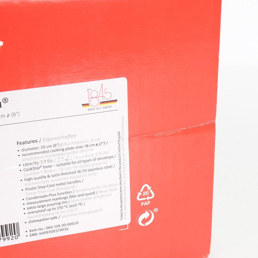 ボーナスストア+5％【新品】Fissler オリジナルプロフィコレクション シチューポット 20cm 084-128-20-000 両手鍋 フィスラー 本体 |  | 08