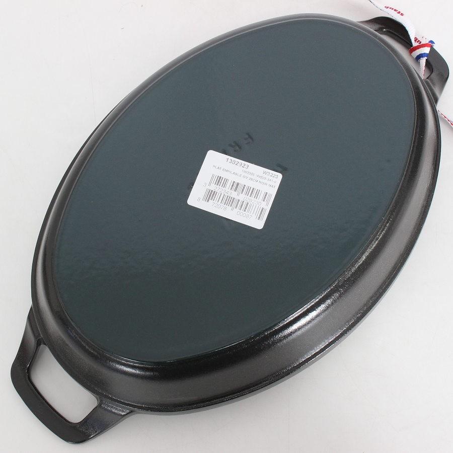 ボーナスストア+5％【新品】 ストウブ オーバルスタッカブルディッシュ 28cm マットブラック ホーロー 両手鍋 Staub 本体 |  | 03