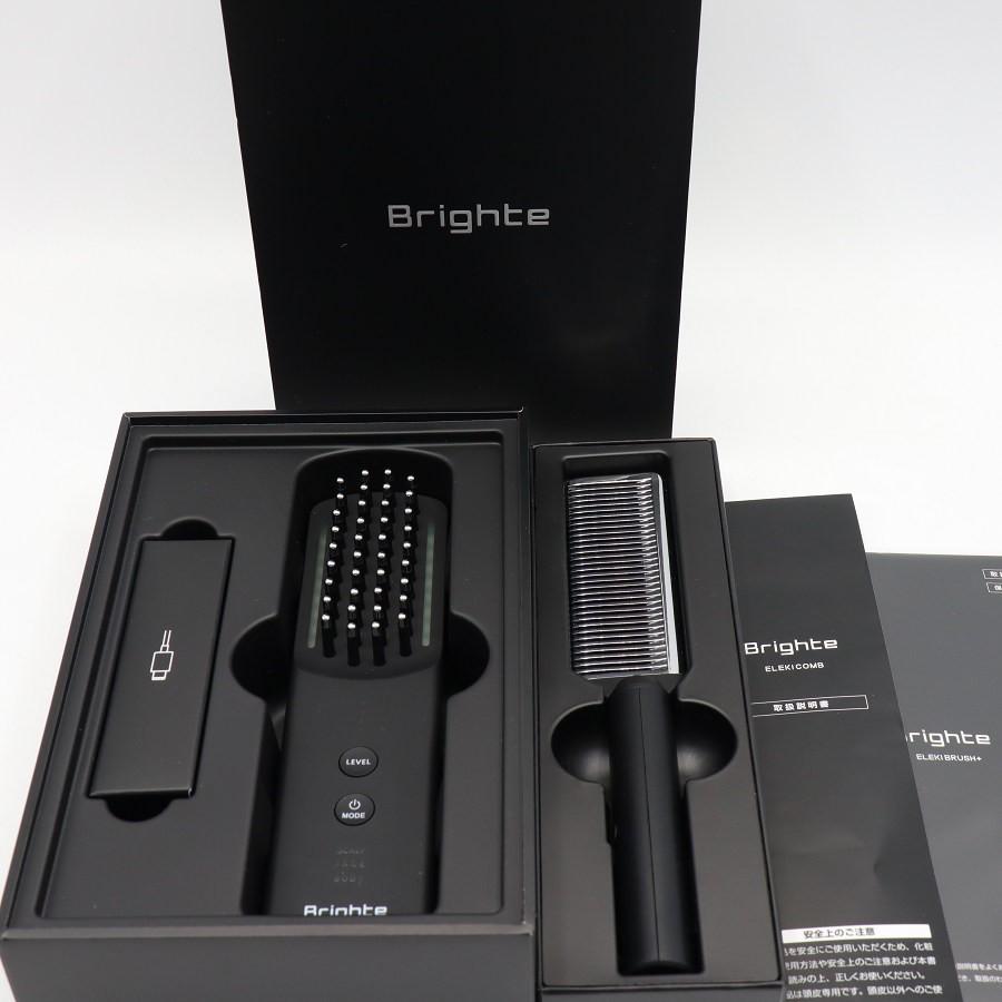 ボーナスストア+5％【美品】Brighte ELEKI BRUSH+ BRT-FSB180 ブラック 美顔器 EMS フェイスケア ブライト エレキブラシ 本体 | 
