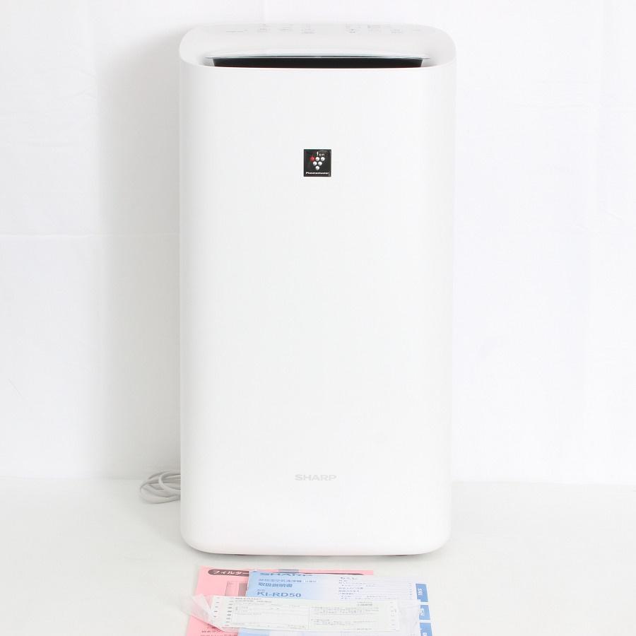 ボーナスストア+5％【美品】シャープ KI-RD50-W ホワイト系 除加湿空気清浄機 SHARP 本体 | 