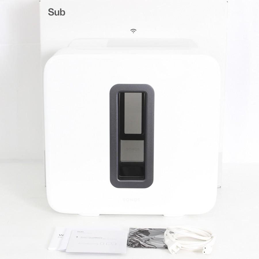ボーナスストア+5％【美品】Sonos Sub Gen3 ワイヤレスサブウーファー SUBG3JP1 ホワイト AirPlay2対応 スピーカー ホームシアター ソノス 本体 | 