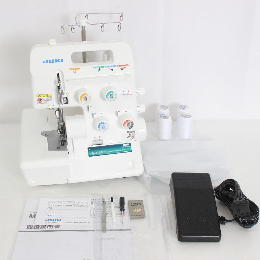 ボーナスストア+5％【美品】ジューキ MO-04DN ロックミシン 2本針4本糸
