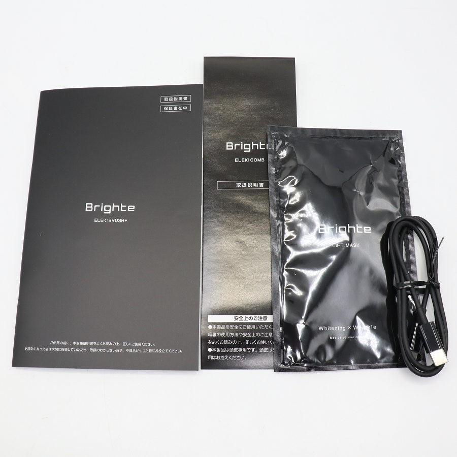 ボーナスストア+5％【美品】Brighte ELEKI BRUSH+ BRT-FSB180 エレキコーム+スカルプブラシ付き 美顔器 EMS フェイスケア ブライト エレキブラシ 本体 |  | 10