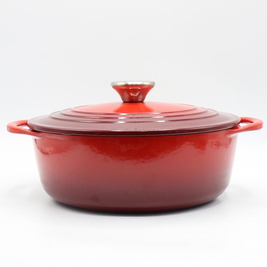 ボーナスストア+5％【美品】ル・クルーゼ シグニチャー ココット・ジャポネーズ 22cm チェリーレッド ホーロー 両手鍋 LE CREUSET 本体 |  | 02