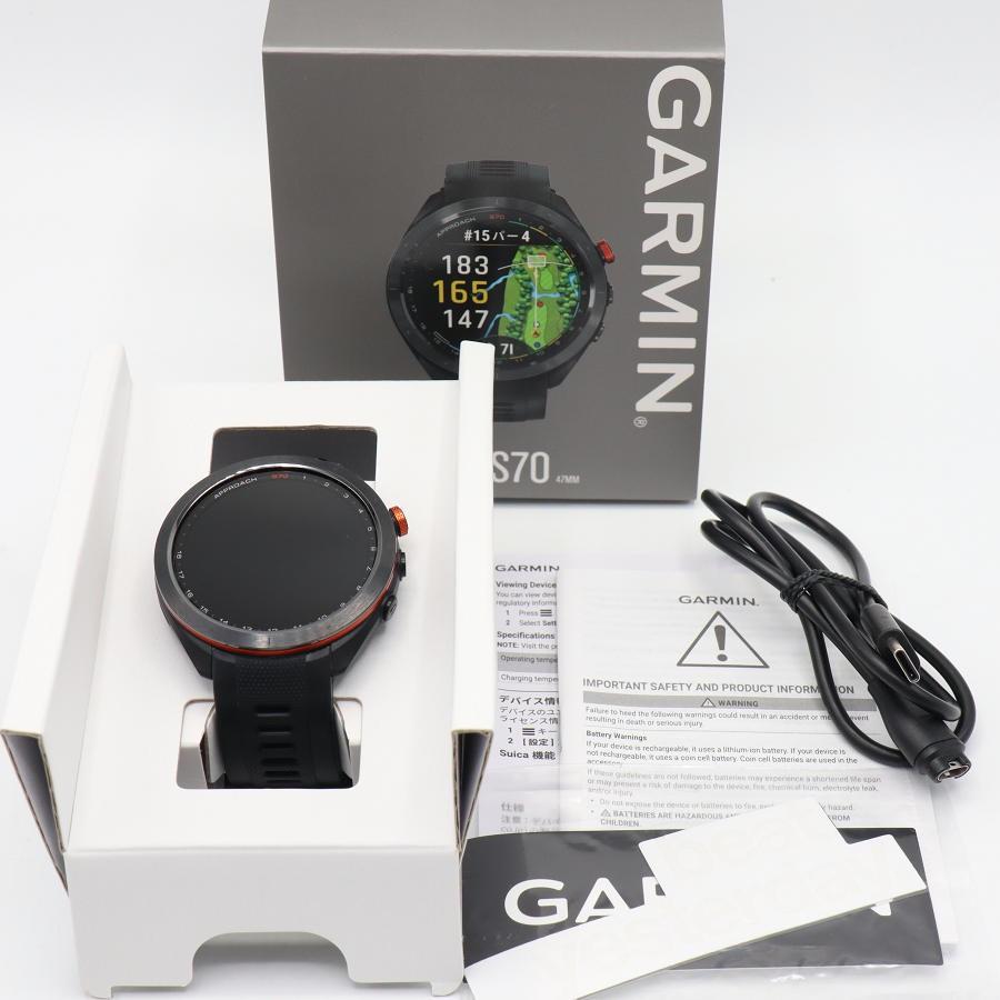 ボーナスストア+5％【美品】GARMIN Approach S70 47mm Black 010-02746 