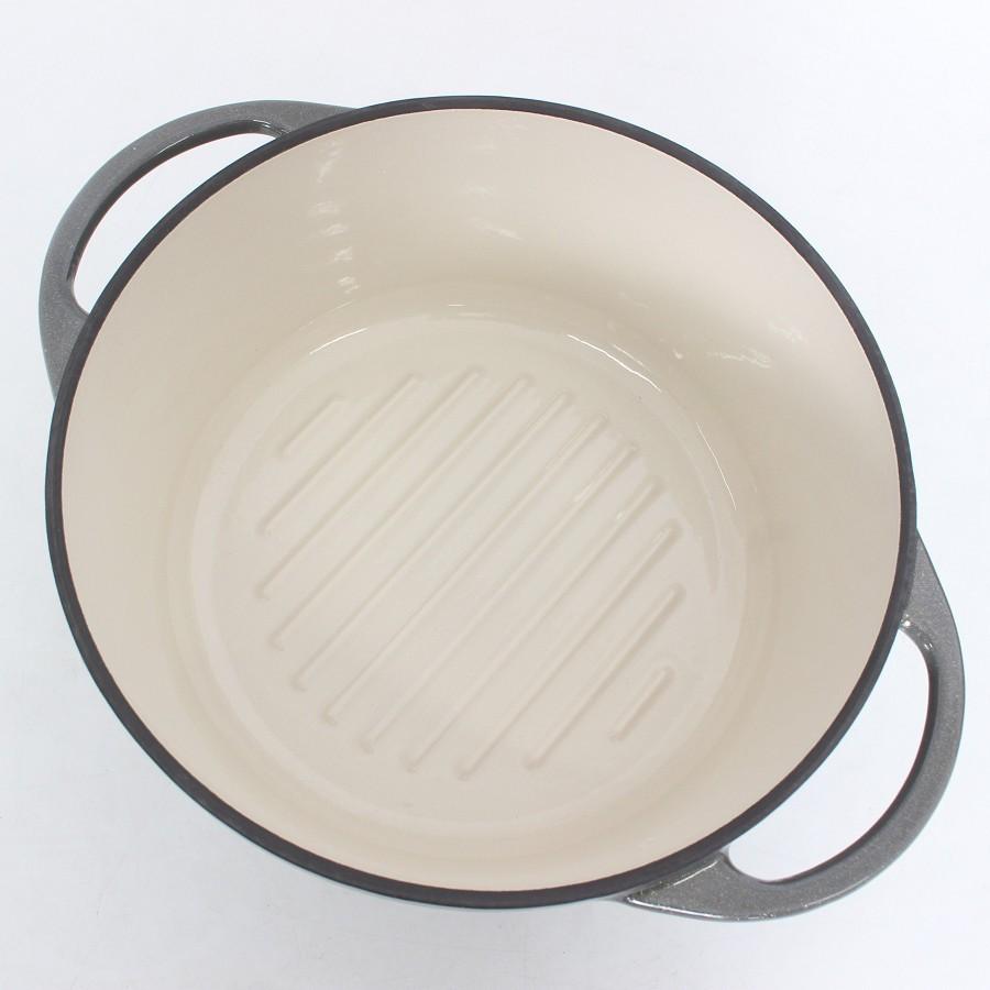 ボーナスストア+5％【新品】バーミキュラ オーブンポットラウンド 22cm GRY22R パールグレー 無水 ホーロー 両手鍋 本体 |  | 03