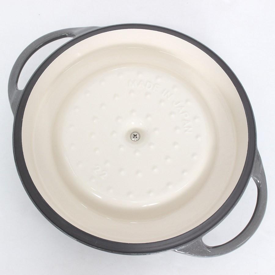 ボーナスストア+5％【新品】バーミキュラ オーブンポットラウンド 22cm GRY22R パールグレー 無水 ホーロー 両手鍋 本体 |  | 06
