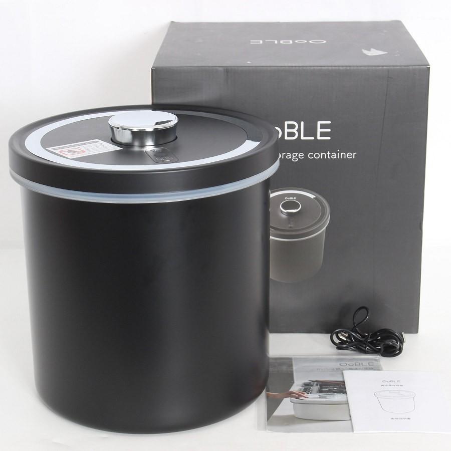 【ボーナスストア+5％】OoBLE OB-001BK ブラック 真空保存容器 13L オーブル 本体