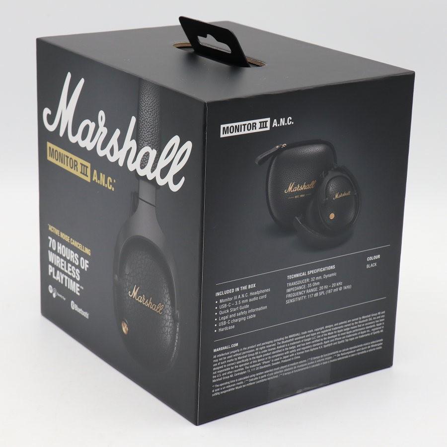 ボーナスストア+5％【新品未開封】Marshall MONITOR III A.N.C. ブラック ヘッドホン アクティブノイズキャンセリング マーシャル モニター 本体 |  | 01
