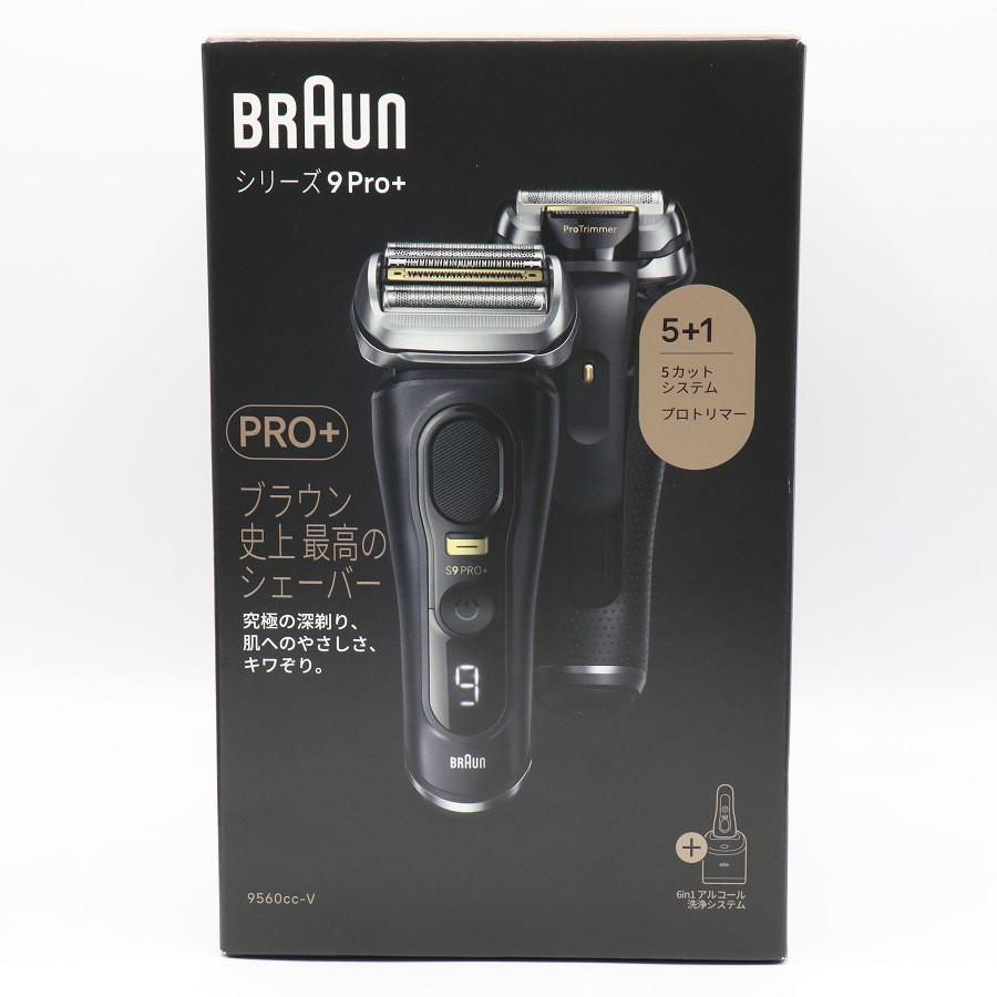 純正洗浄液付 ブラウン シリーズ9 Pro+ 9560cc-V マットブラック ボーナスストア+5％【美品】ブラウン シリーズ9 Pro+ 9560cc-V マット