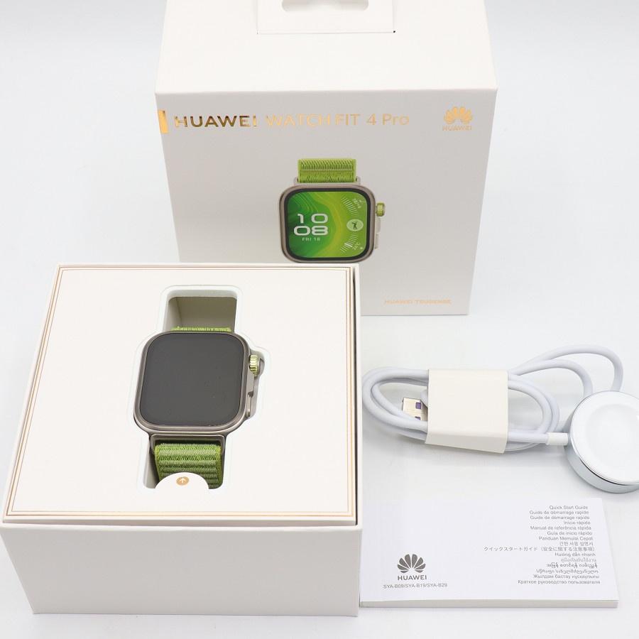 ボーナスストア+5％【美品】HUAWEI WATCH FIT 4 Pro SYA-B29 グリーン