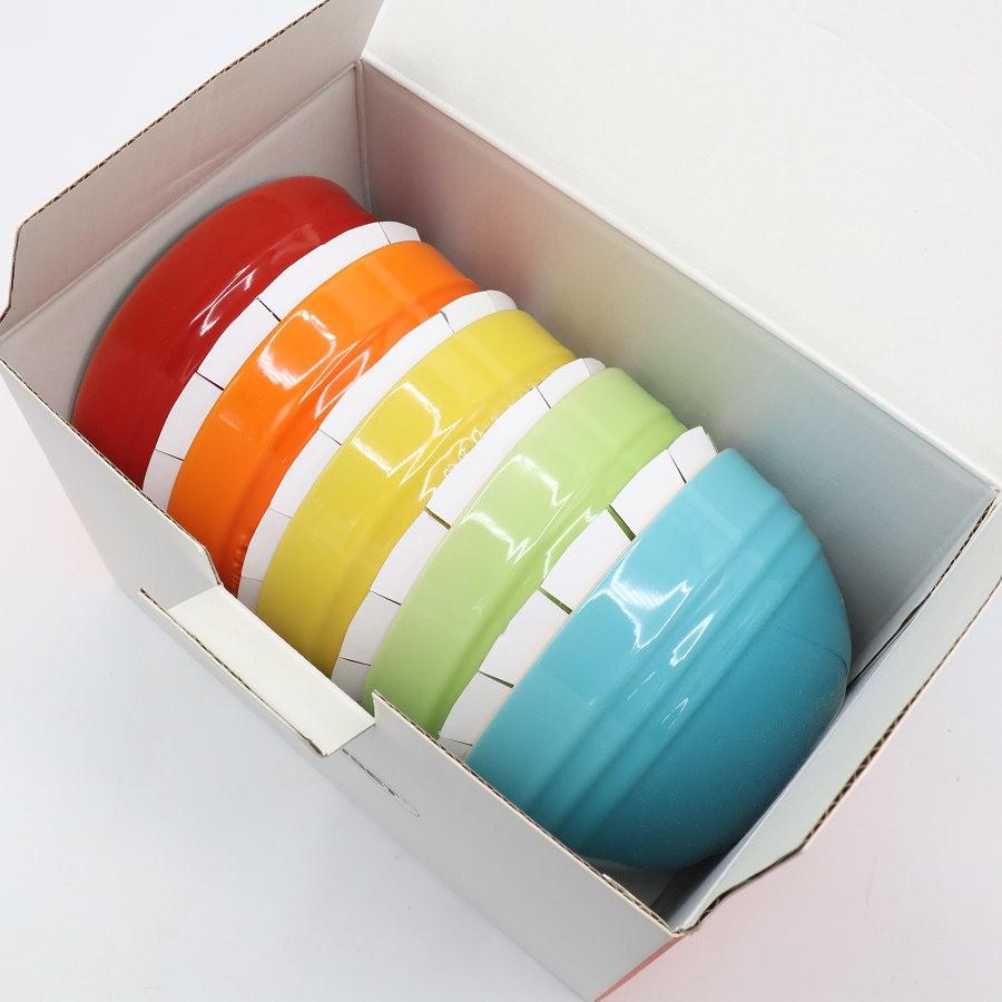 ボーナスストア+5％【新品】ル・クルーゼ ライスボール 5個セット 12cm レインボー 耐熱 茶碗 Le Creuset ホーロー 本体 |  | 01