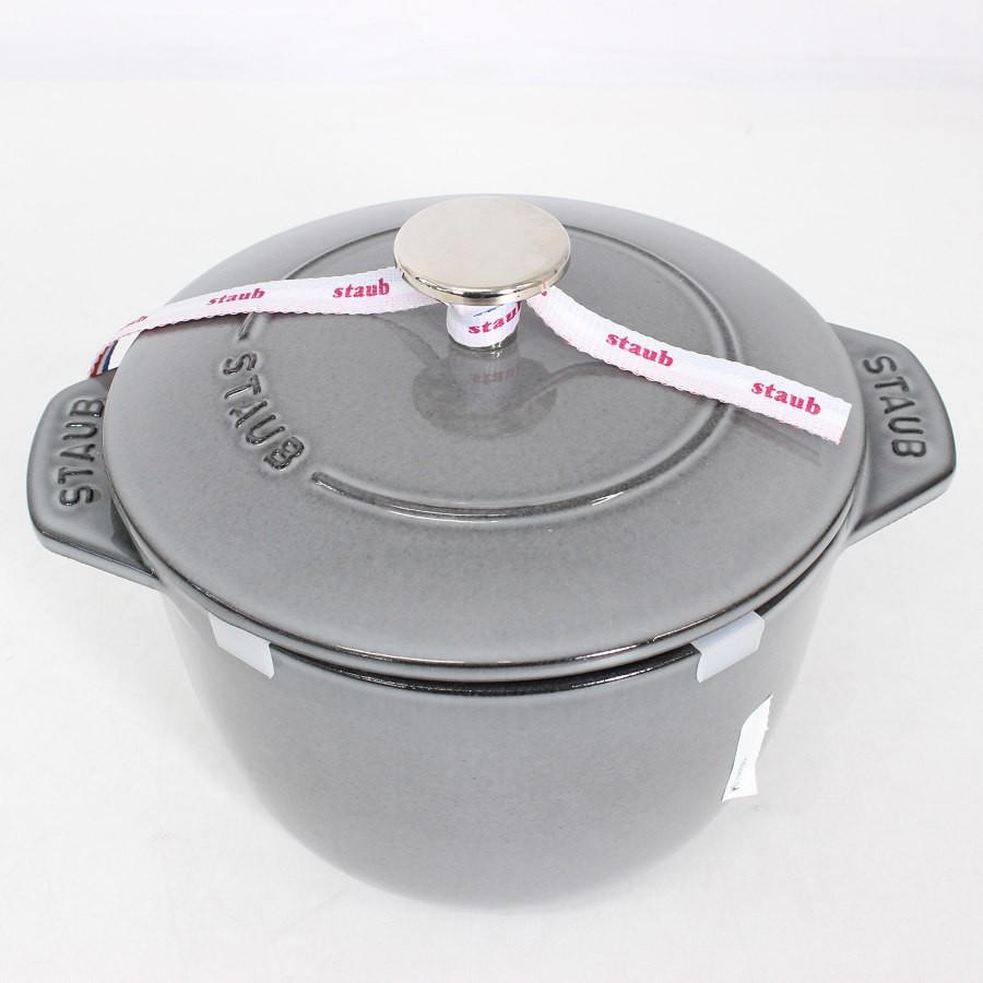 調理器具 ストウブ ラ・ココット de GOHAN 16cm Mサイズ グレー