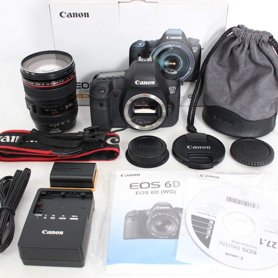ボーナスストア+5％【美品】Canon EOS 6D EF24-105L IS USM レンズキット デジタル一眼レフカメラ キヤノン EOS6D24105ISLK 本体 | 