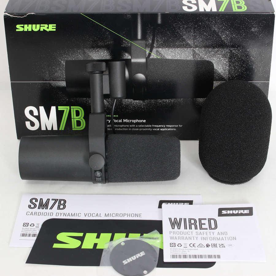 SHURE SM7B 美品 ほぼ未使用 国内正規品 ボーナスストア+5％【美品】SHURE SM7B スタジオマイクロホン
