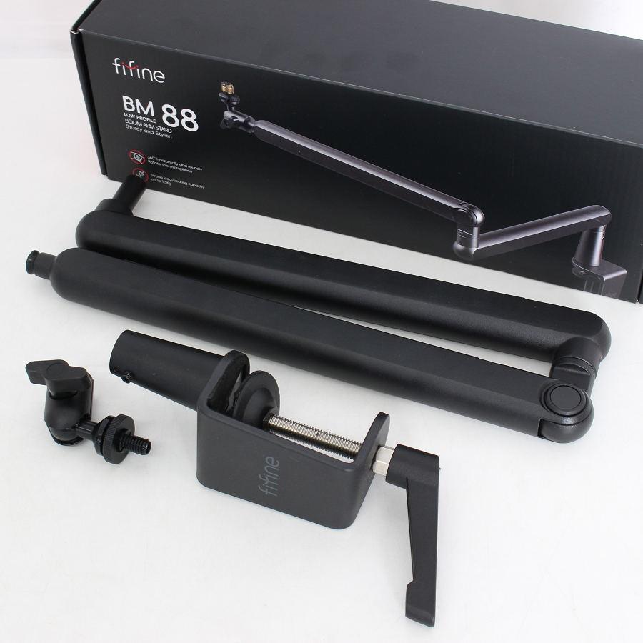 ボーナスストア+5％【美品】FIFINE BM88 ブラック ブームアーム 卓上