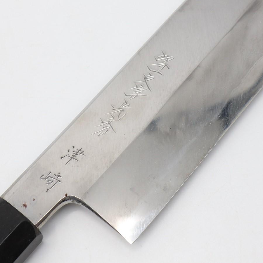 【ボーナスストアPlus】堺一文字光秀 白二鋼 鍛 鎌形薄刃包丁 七寸半 黒檀八角柄 鞘付き 刃渡り約230mm 和包丁 |  | 03