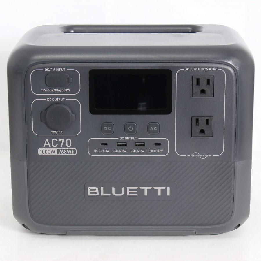 【ボーナスストア+5％】BLUETTI AC70 ポータブル電源 768Wh 1000W 蓄電池 非常用電源 ブルーティ 本体 |  | 01