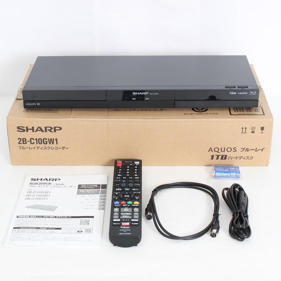 ボーナスストア+5％【美品】シャープ AQUOS ブルーレイ 2B-C10GW1 ブルーレイレコーダー 1TB 2番組同時録画 SHARP アクオス 本体 | 