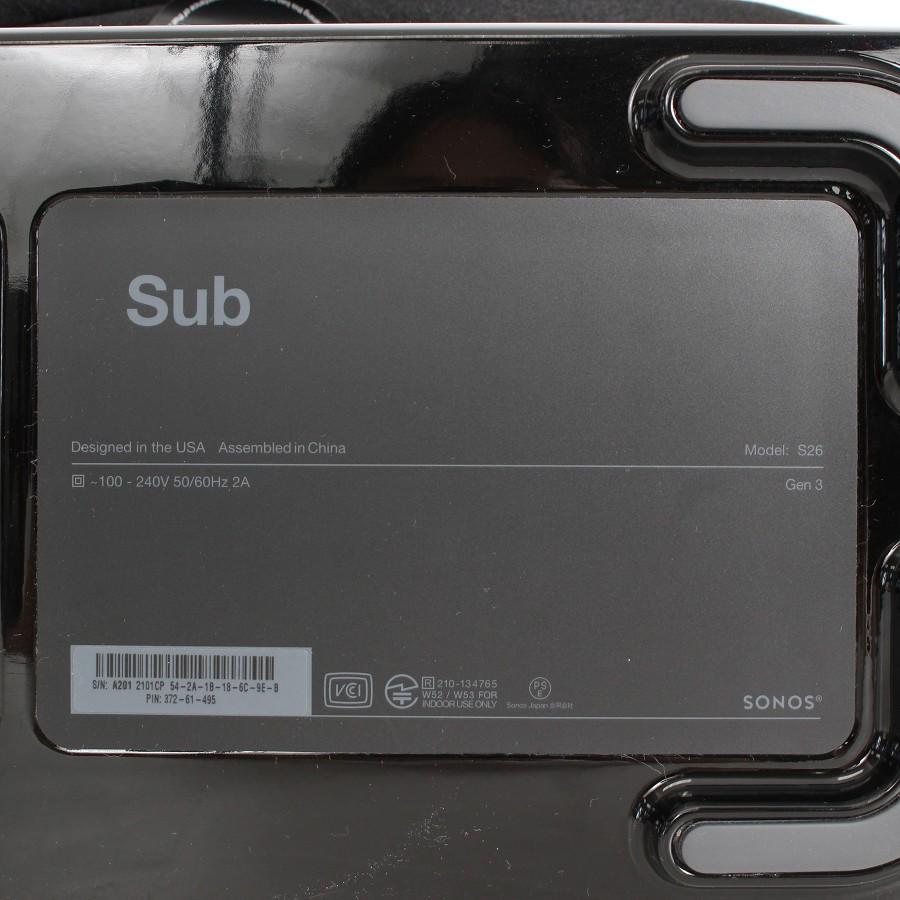 【ボーナスストア+5％】Sonos Sub Gen3 SUBG3JP1BLK ブラック ワイヤレスサブウーファー AirPlay2対応 ホームシアター ソノス 本体 |  | 09