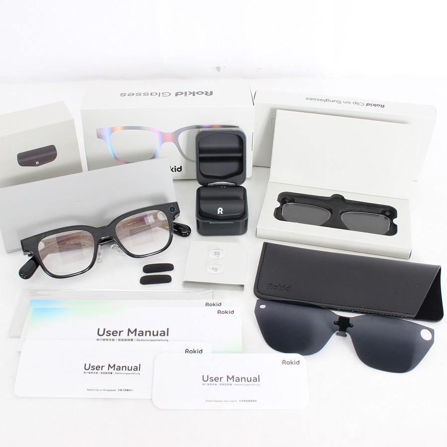 ボーナスストア+5％【美品】Rokid Glasses RV101 アクセサリー付属 AI ARスマートグラス 12MPカメラ 翻訳対応 ロキッド 本体 | 