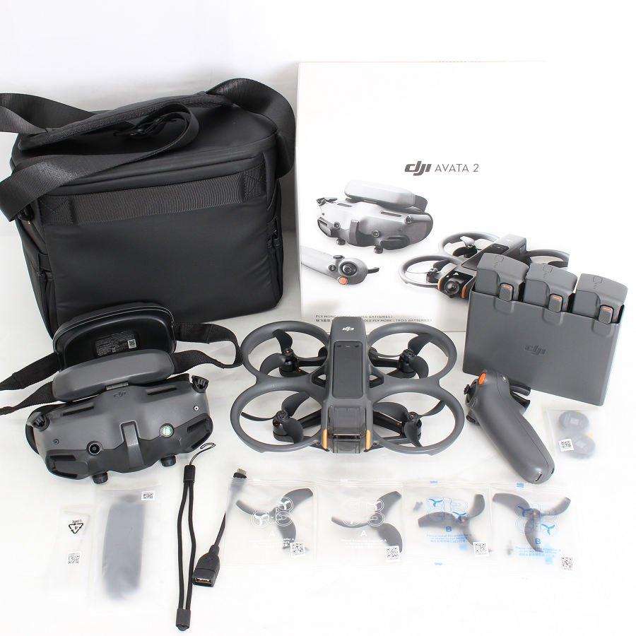 ボーナスストアPlus【美品】DJI Avata 2 Fly More コンボ WA5206 ドローン 4Kカメラ ディージェーアイ 本体 | 