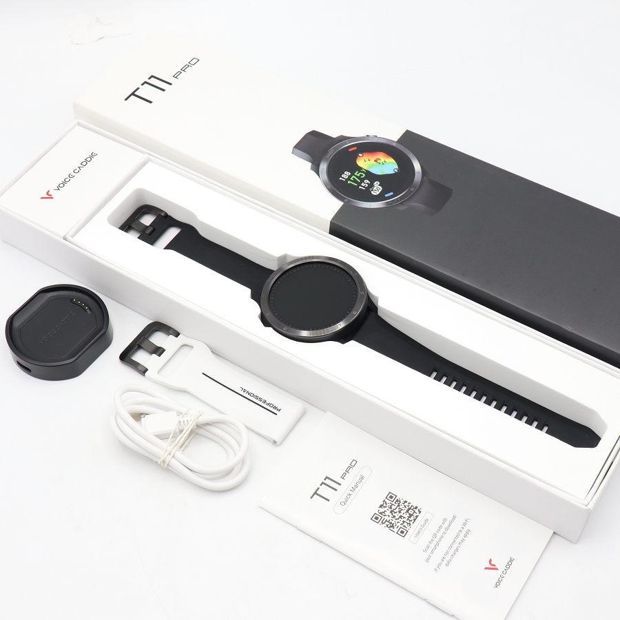 【ボーナスストアPlus】VOICE CADDIE T11 PRO ブラック 腕時計タイプ ゴルフ用距離計 ボイスキャディ 本体 | 