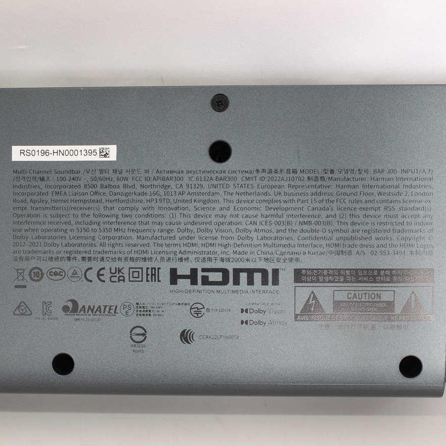 ボーナスストア+5％【美品】JBL BAR 300 JBLBAR300PROBLKJN ブラック サウンドバー DolbyAtmos対応 ジェービーエル 本体 |  | 10