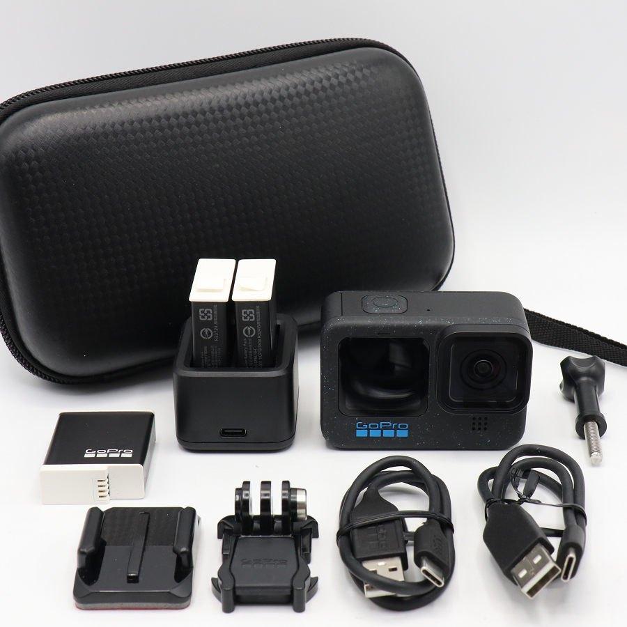 ボーナスストア+5％【美品】GoPro HERO12 BLACK CHDHX-121-FW 予備バッテリー+バッテリーチャージャー付き ウェアラブル アクションカメラ ゴープロ 本体 | 