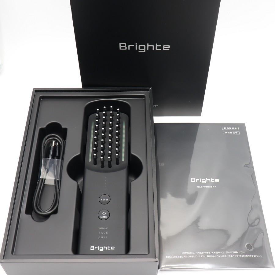 ボーナスストア+5％【美品】Brighte ELEKI BRUSH+ BRT-FSB180 ブラック 美顔器 EMS フェイスケア ブライト エレキブラシ 本体 | 