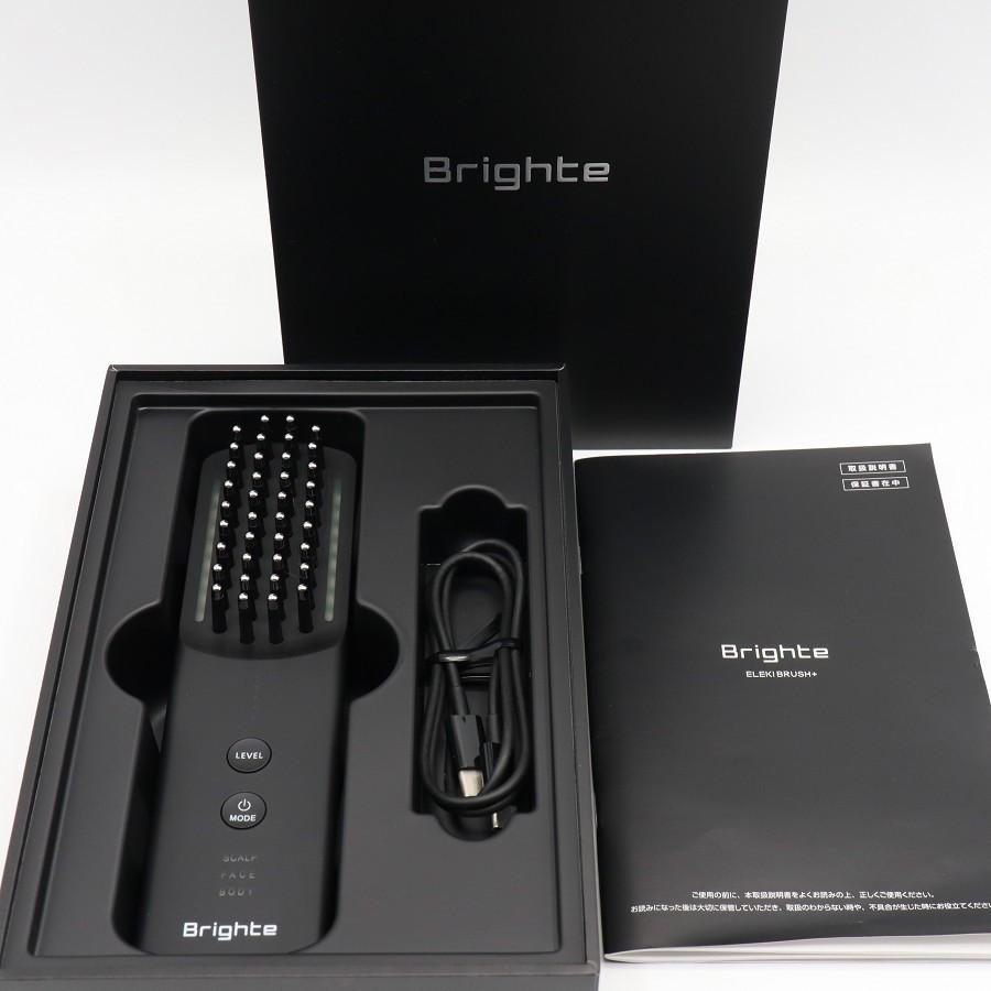 【ボーナスストア+5％】Brighte ELEKI BRUSH+ BRT-FSB180 ブラック 美顔器 EMS フェイスケア ブライト エレキブラシ 本体 | 