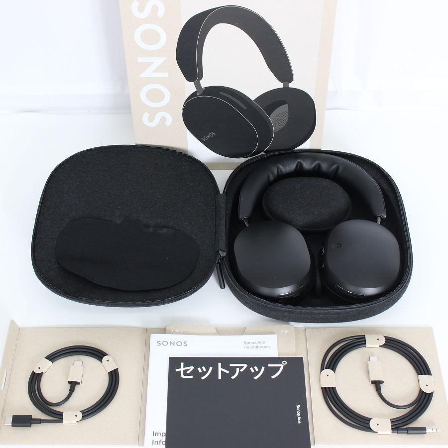 ボーナスストアPlus【美品】Sonos Ace ACEG1JP1BLK ブラック 空間オーディオ ノイズキャンセリングヘッドホン ソノス エース 本体 | 
