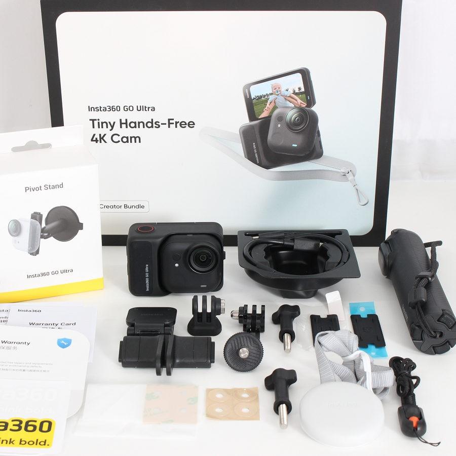 ボーナスストアPlus【美品】Insta360 GO Ultra クリエイターキット CINSABEA-GOUltra06 ミッドナイトブラック インスタサンロクマル 本体 | 